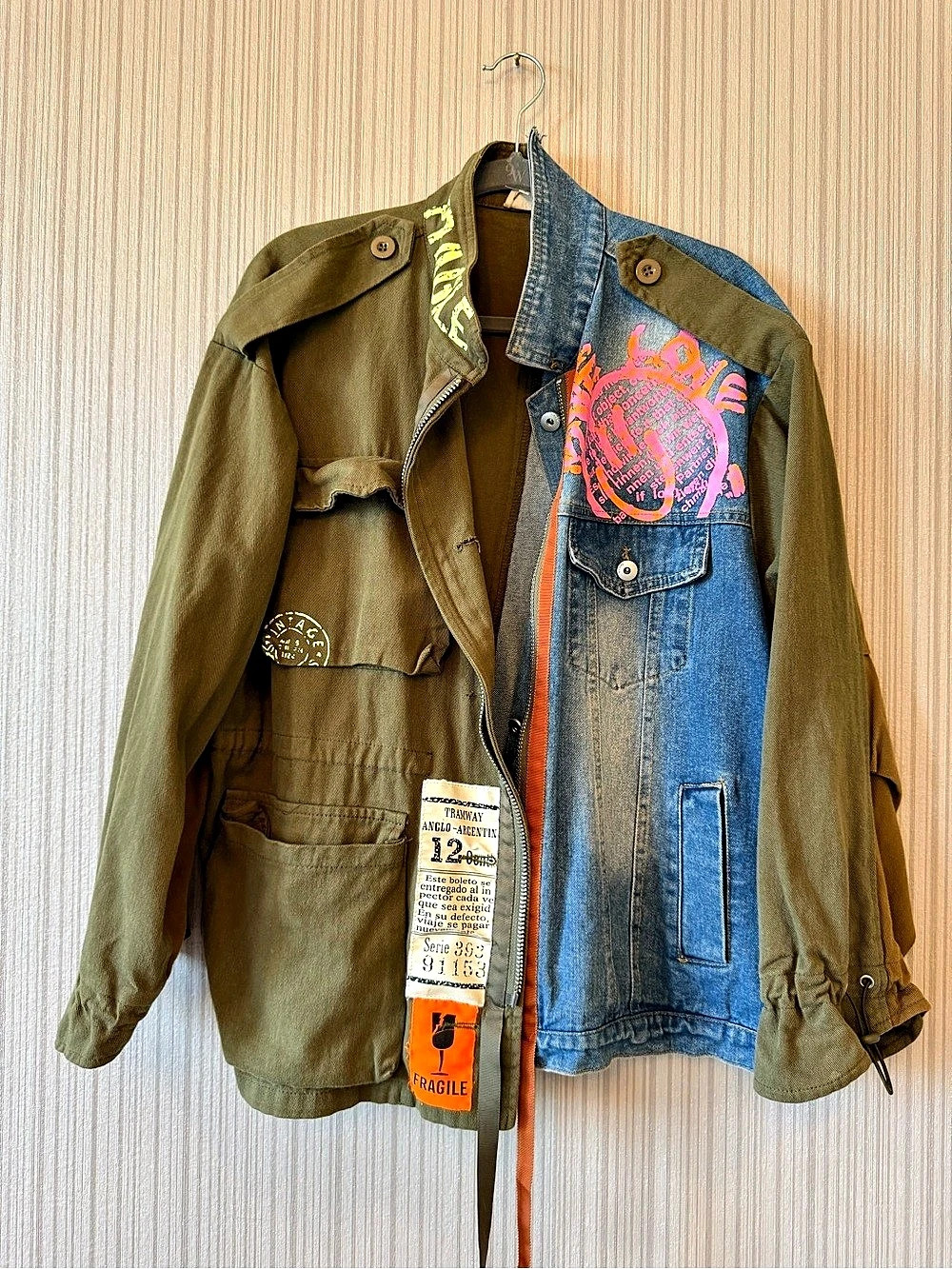 LELE GIRLS.F Color Block Utility Jacket Size Medium